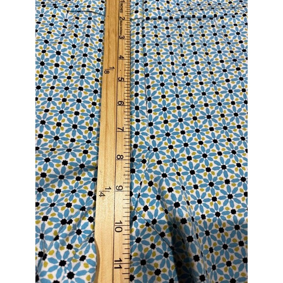 Talbots Pants Womens Curvy Size 6 Geometric Design Blue and Yellow Countrycore - Picture 5 of 8
